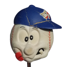 *Rare* Original Atlanta Braves Screwball Mascot Antenna Topper / Desktop Spring Bobble 